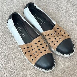 Hispanitas- Joy is a Choice-Women's Tan and Black Slip-On Shoes size 41